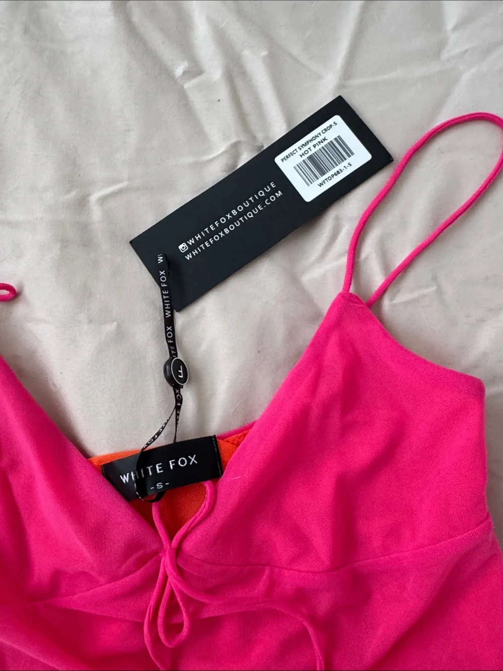 White fox Pink Mesh Mini Skirt - Hot Pink - Picture 3 of 5